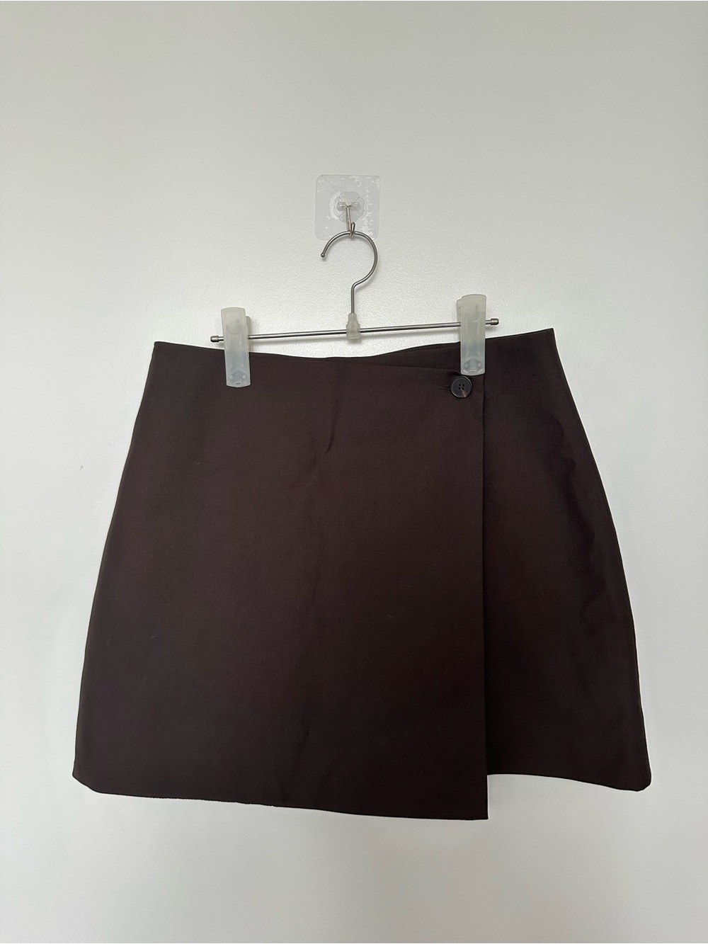 BNWOT Classic Brown Wrap Mini Skirt